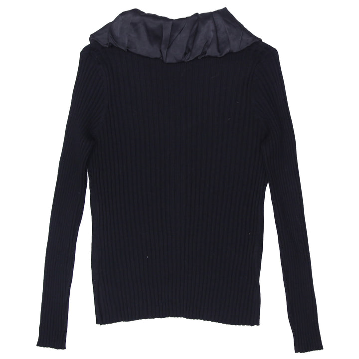 Y2K Belldini Full Zip Collared Rib Long Sleeve Top - Fashion Rerun Vintage Migration_Tops