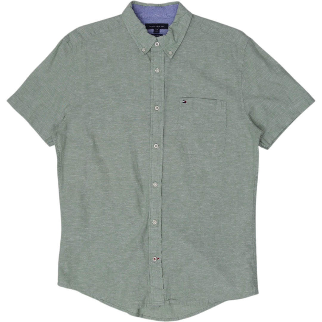 Mens Tommy Hilfiger Regular Fit Short Sleeve Shirt Size L