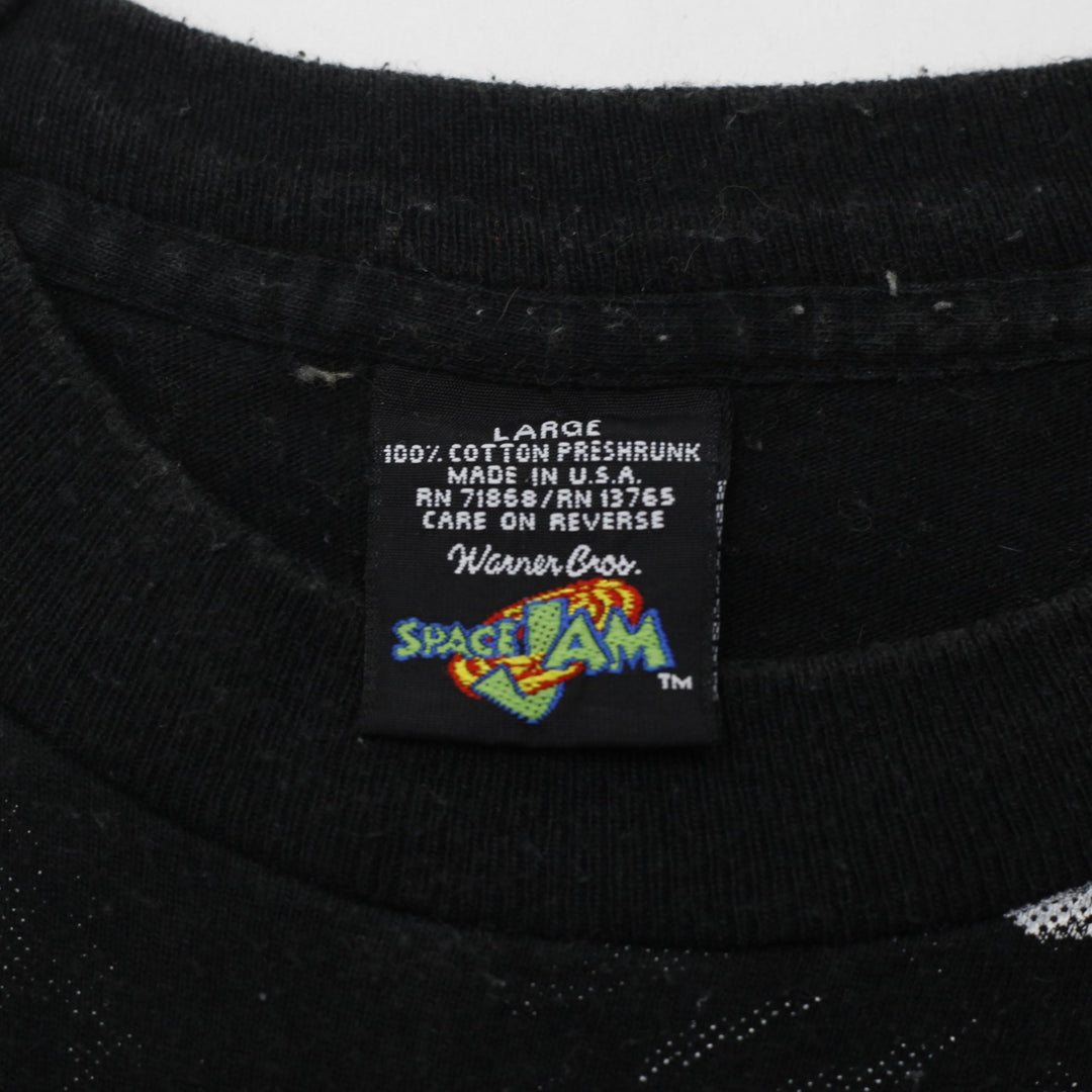 Vintage 1996 Space Jam Taz Monstars AOP T-Shirt Made In USA Size L