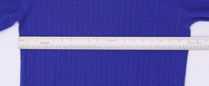 Mens Navy Blue Cashmere V-Neck Knitwear Size M | Migration_Knitwear & Sweaters - View 6 | Fashion Rerun