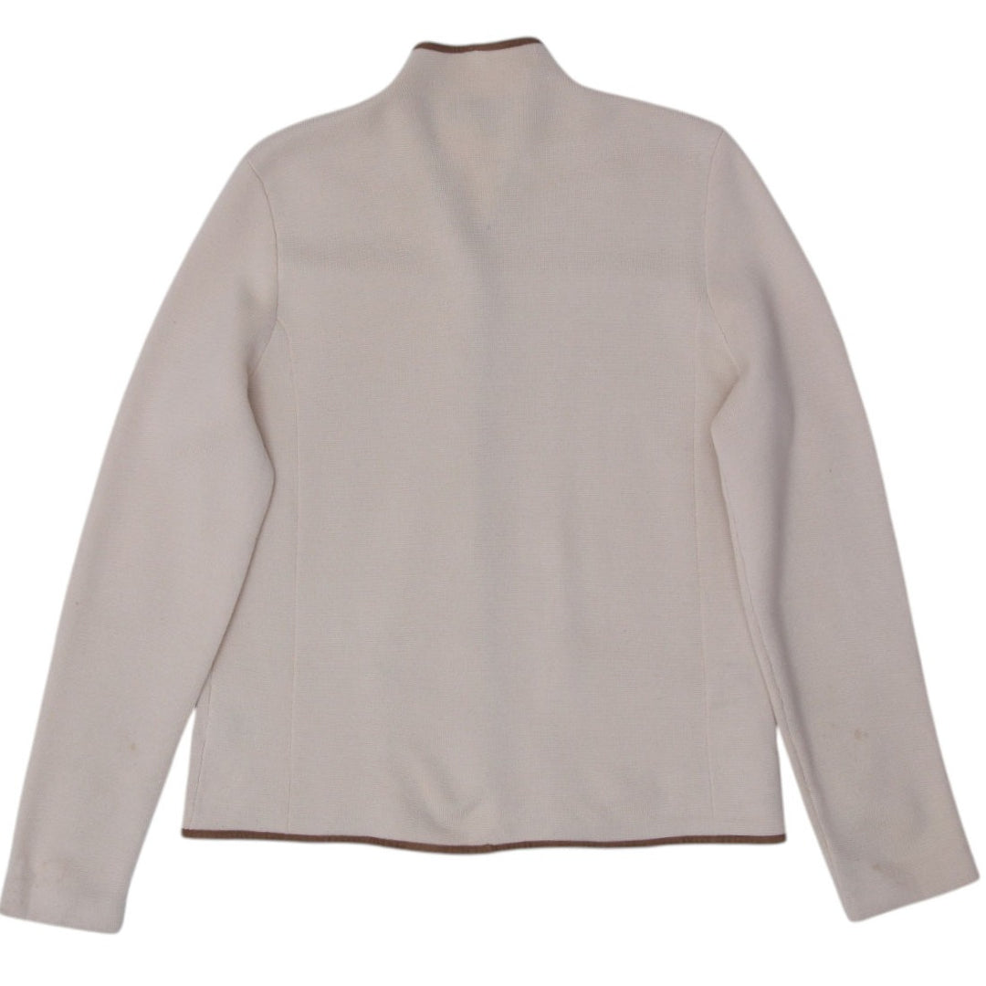 Vintage Ladies Ralph Lauren Cardigan Cream Wool Buttoned Contrast Trim Size XL | Migration_Knitwear & Sweater | Fashion Rerun