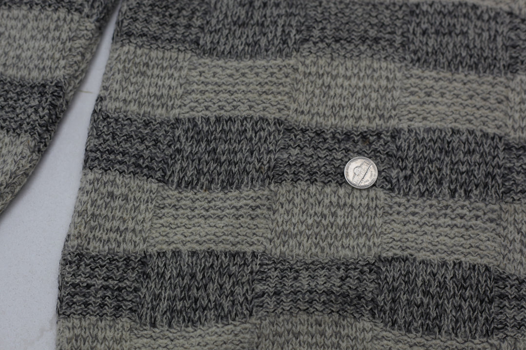 Vintage Tundra Pure Virgin Wool Knit Cardigan Size L - Fashion Rerun Vintage Migration_Sweaters