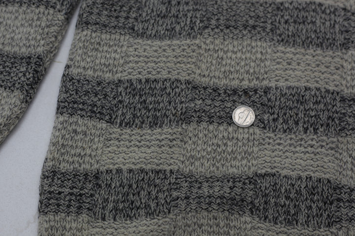Vintage Tundra Pure Virgin Wool Knit Cardigan Size L - Fashion Rerun Vintage Migration_Sweaters