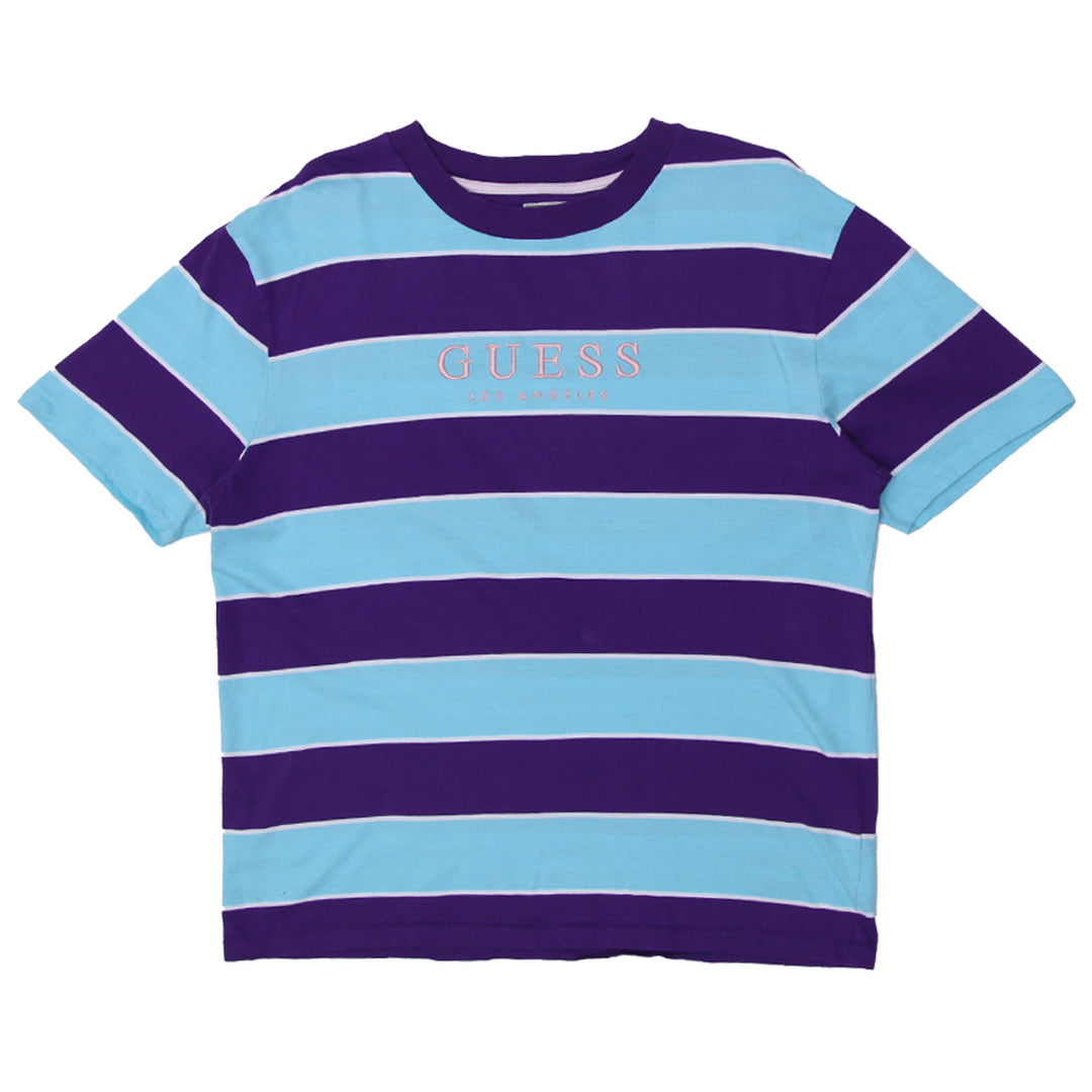 Shop Mens Guess Los Angeles Embroidered Stripe T-Shirt Fashion Rerun