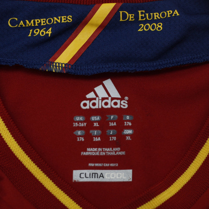 Youth Boys Spain 2011-12 Home Football Shirt Jersey Adidas Red Euro 2012 SizeXL