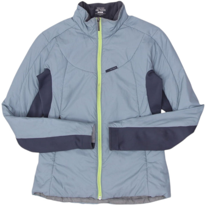 Ladies Arc'teryx Gray Light Blue Insulated Zipper Lightweight Jacket XS | Migration_Jackets | Fashion Rerun