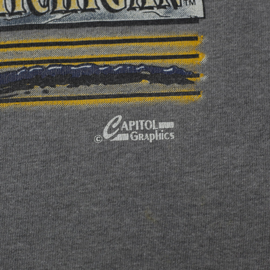 Vintage 90s Capitol Graphics Michigan Wolverines NCAA College T-Shirt Size L