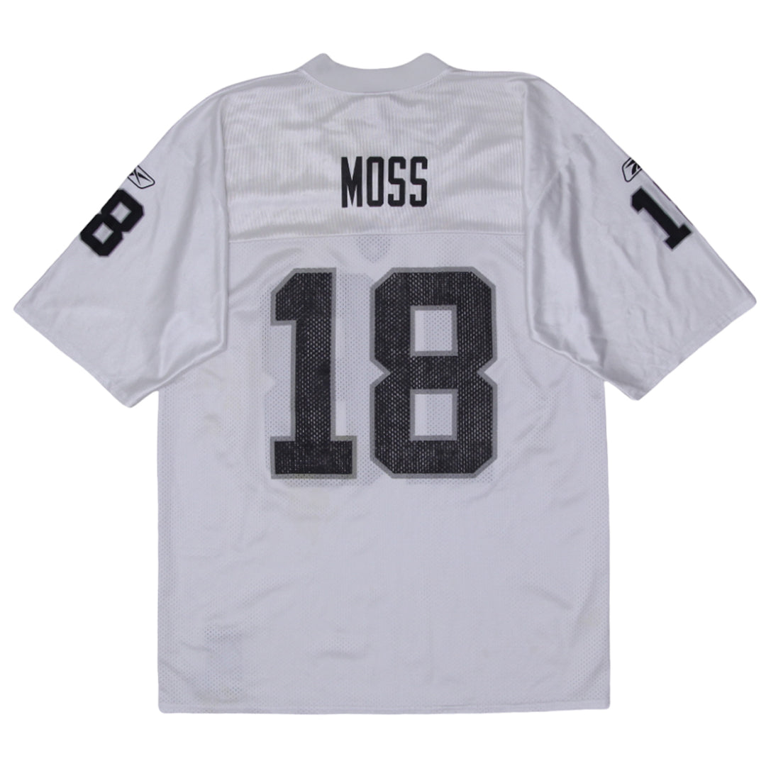 Vintage NFL Oakland Raiders Randy Moss 18 Football Jersey L - Fashion Rerun Vintage Migration_Jersey