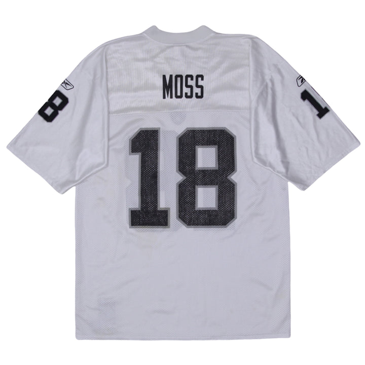 Vintage NFL Oakland Raiders Randy Moss 18 Football Jersey L - Fashion Rerun Vintage Migration_Jersey