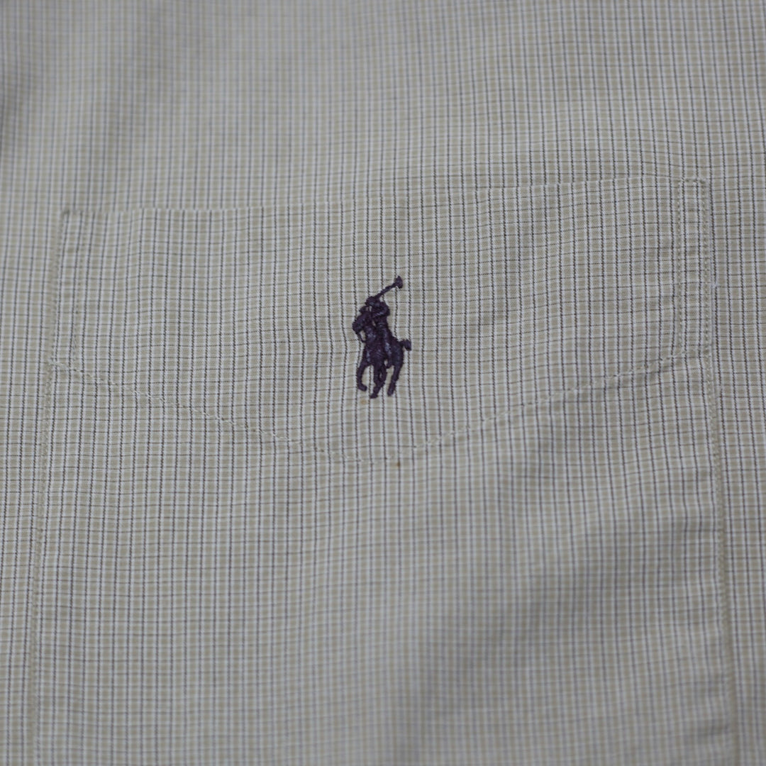 Mens Polo Ralph Lauren Crane Cotton Long Sleeve Shirt Size M