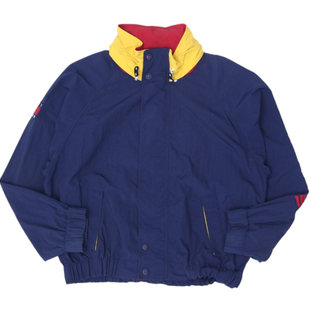 Vintage Mens Tommy Hilfiger Navy Colorblock Logo Zipper Jacket | Migration_Jackets | Fashion Rerun