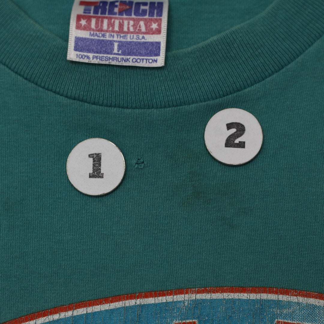 Vintage 1995 Trench Ultra Miami Dolphins T-Shirt Made in USA Size L | Migration_T-Shirts - View 6 | Fashion Rerun
