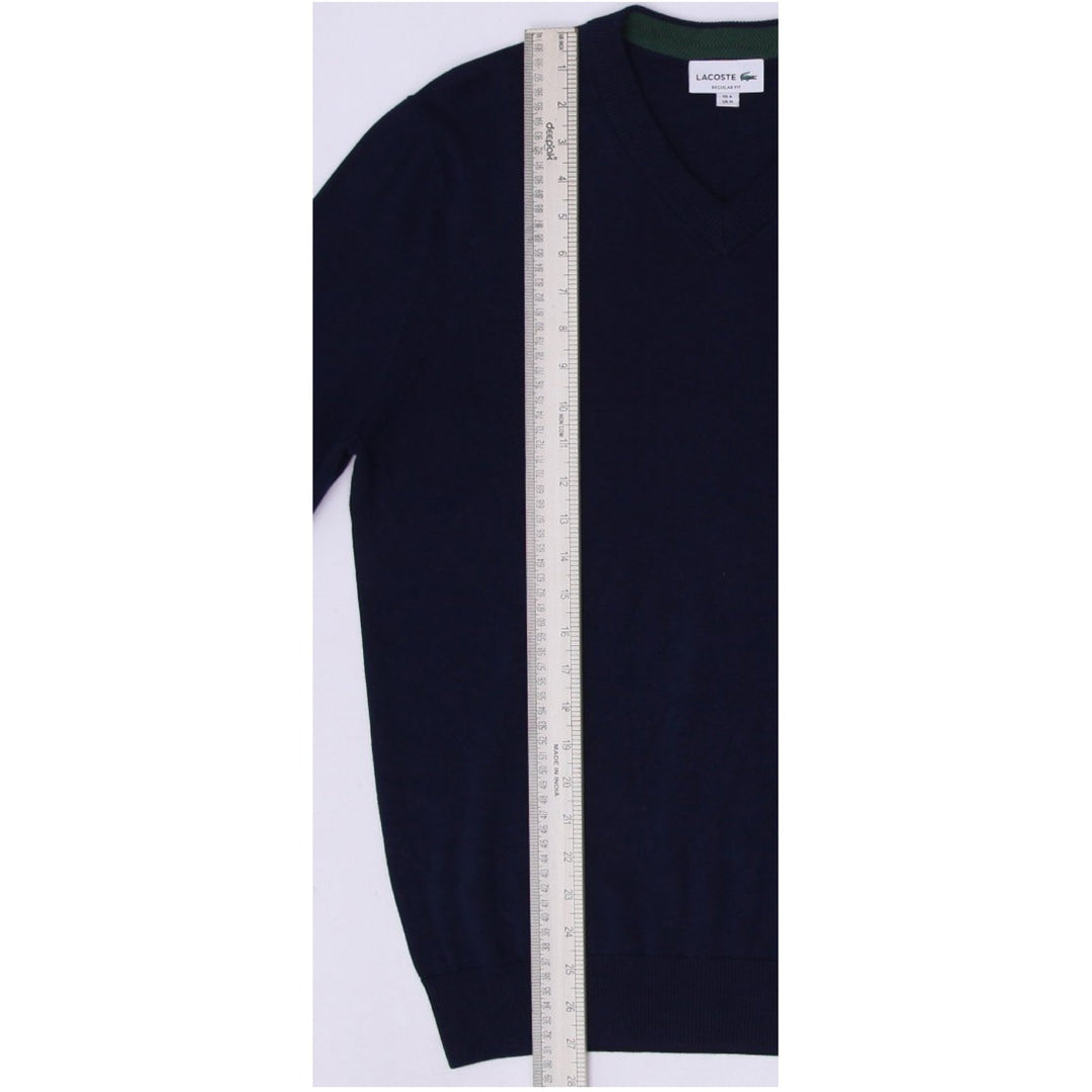 Mens Lacoste Regular Fit V-Neck navy Sweater