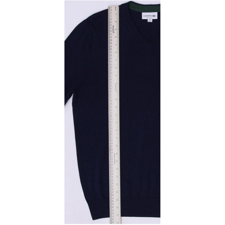 Mens Lacoste Regular Fit V-Neck navy Sweater