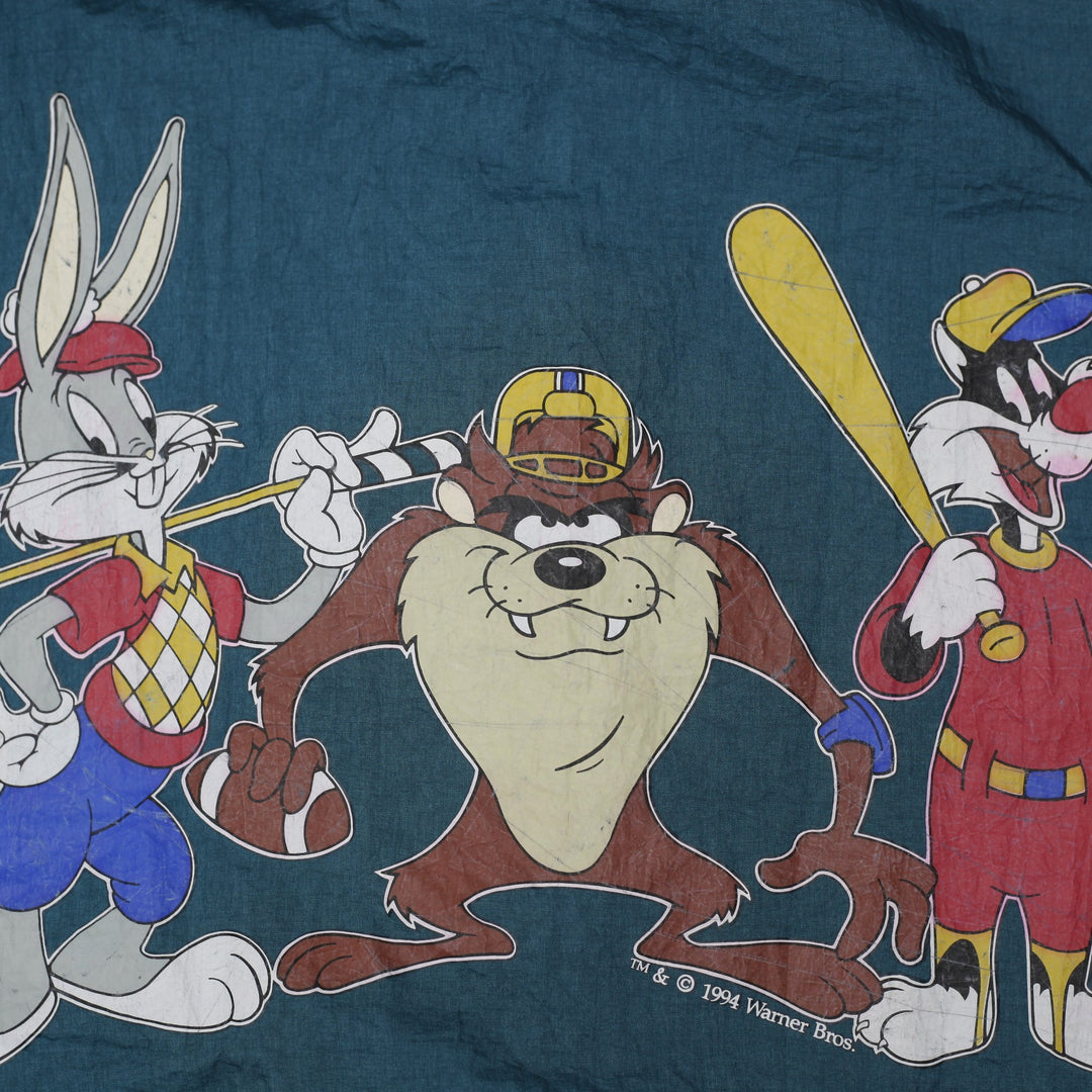 Vintage 1994 Looney Tunes Cartoon Graphic Windbreaker Jacket Size M