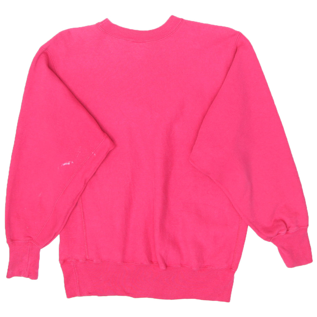 Vintage Champion Reverse Weave Embroidered Sweatshirt Pink Made In USA