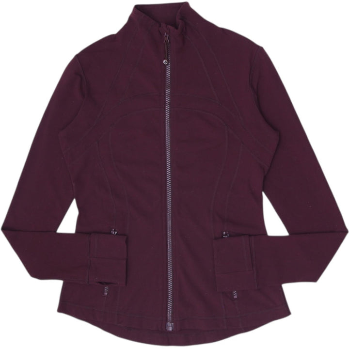Ladies Lululemon Define Jacket Burgundy Wine Maroon Full Zip Thumbhole