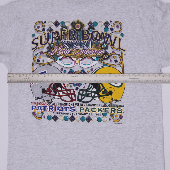 Vintage Logo 7 1997 NFL Super Bowl XXXI Graphic T-Shirt Size XL