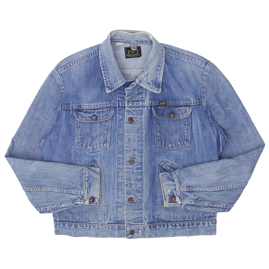 Vintage Maverick Denim Trucker Jacket Distressed - Fashion Rerun Vintage Migration_Jacket