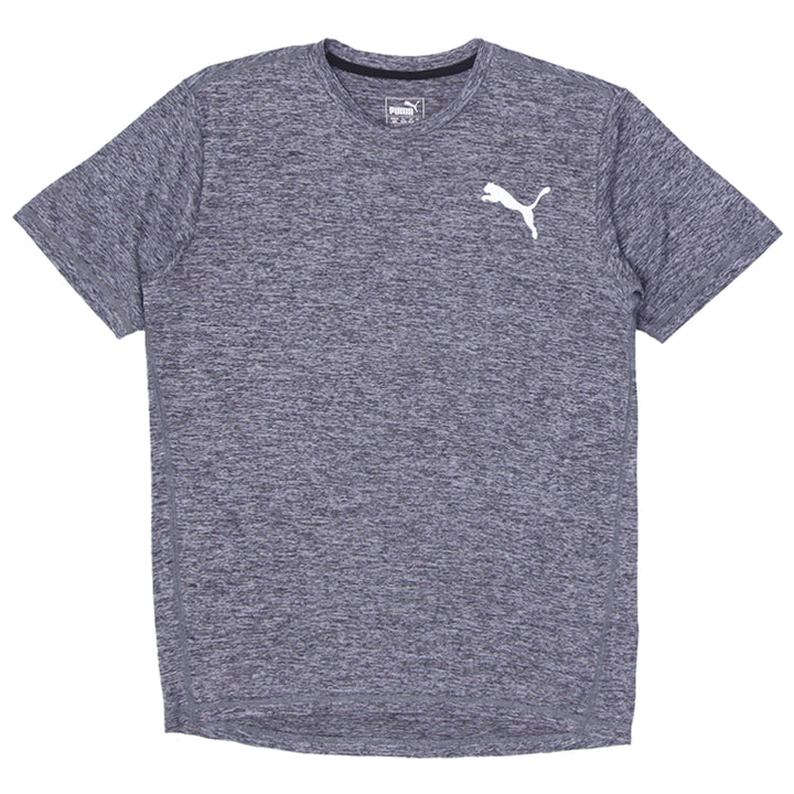 Mens Puma Logo Gray Sports T-Shirt
