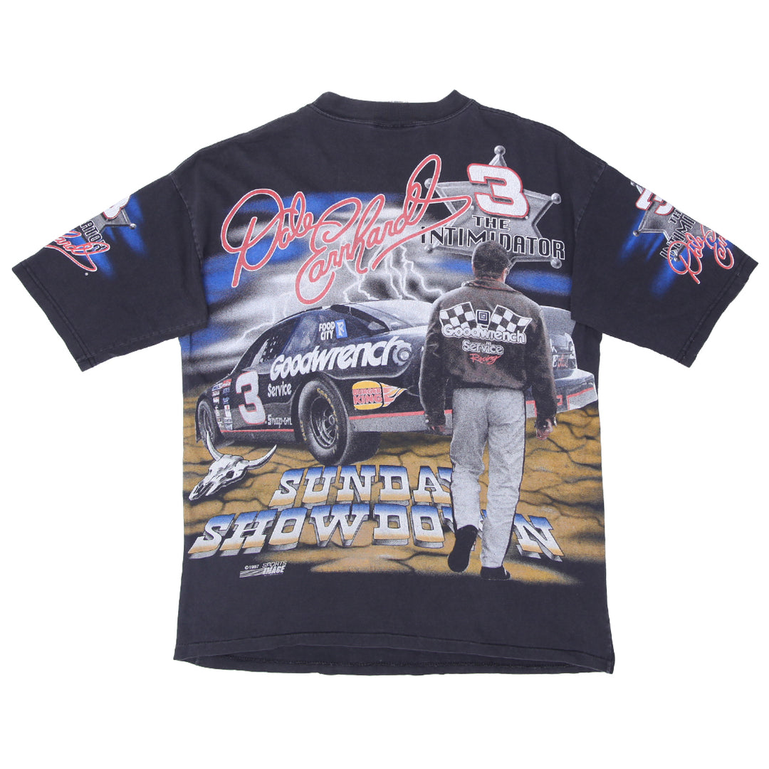 1997 Vintage Dale Earnhardt 700+ Charging Horses AOP Nascar T-Shirt Made in USA L | Migration_T-Shirts FBFIRS | Fashion Rerun