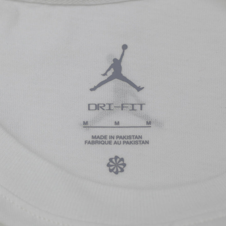 Mens Nike Jordan Sport Dri-FIT T-Shirt White Black Cyber Minimalist Tee Size M