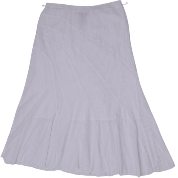 Y2K Ladies AGB 100% Cotton Lined Tiered Maxi Skirt Size L