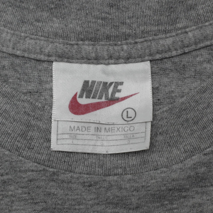 Vintage Mens Nike Embroidered Center Spellout T-Shirt Size L