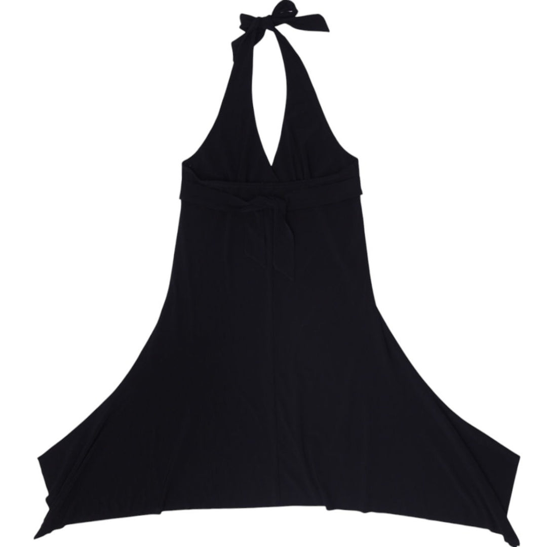 Y2K Ladies City Talk Black Halter Dress Size L