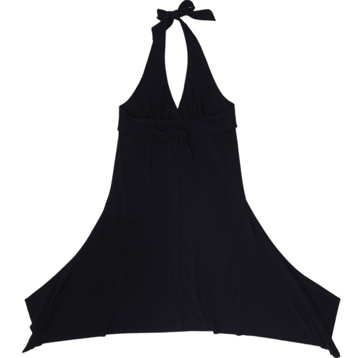 Y2K Ladies City Talk Black Halter Dress Size L