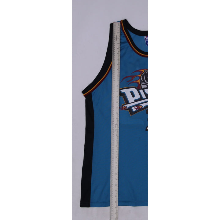 Vintage 90s Champion Pistons Hill Wallace Lions Jersey Made in USA Size 52 | Migration_Jerseys - View 14 | Fashion Rerun