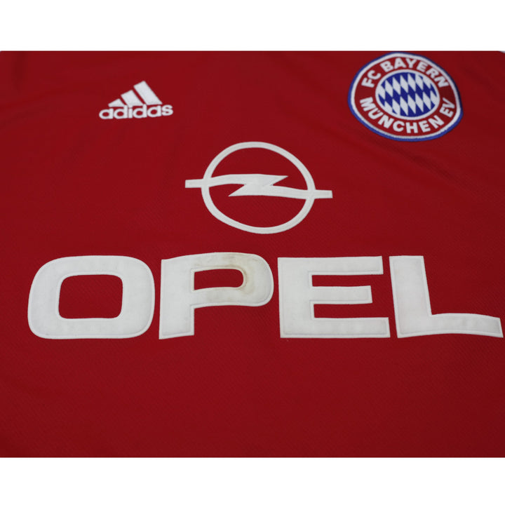 Vintage Mens 90s Adidas FC Bayern Munich Jersey Red Soccer Logo Opel