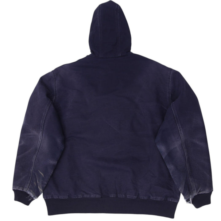 Mens J130 MDT Carhartt Hooded Navy Worn Workwear Slightly Distressed Jacket XL | Migration_Jackets WW Collect | Fashion Rerun