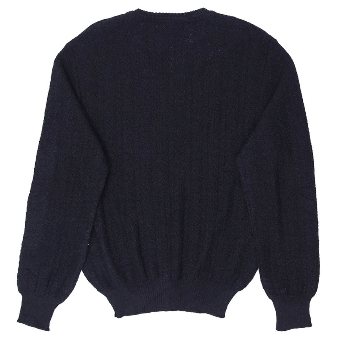 Vintage Norm Thompson 100% Merino Wool V-Neck Sweater - Black - Men's Size M - Fashion Rerun Vintage Migration_Sweaters