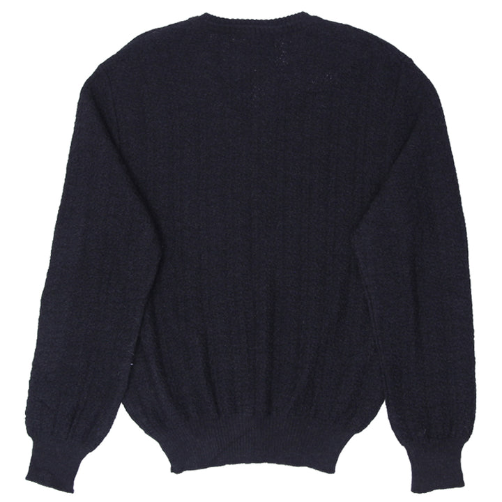 Vintage Norm Thompson 100% Merino Wool V-Neck Sweater - Black - Men's Size M - Fashion Rerun Vintage Migration_Sweaters