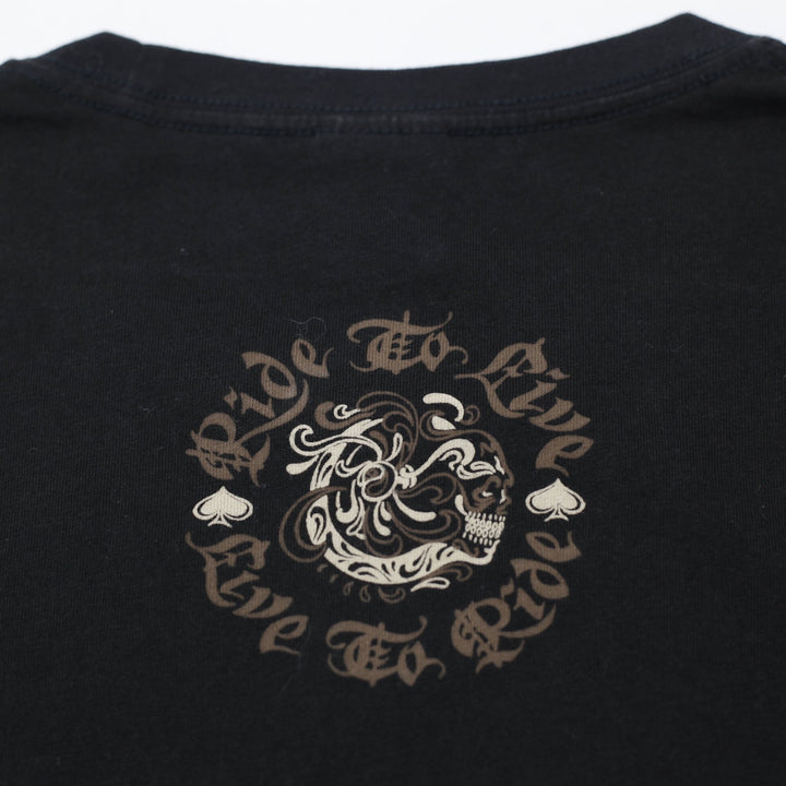 Y2K Mens Lucky Brand Chopper Motorcycle T-Shirt Size S
