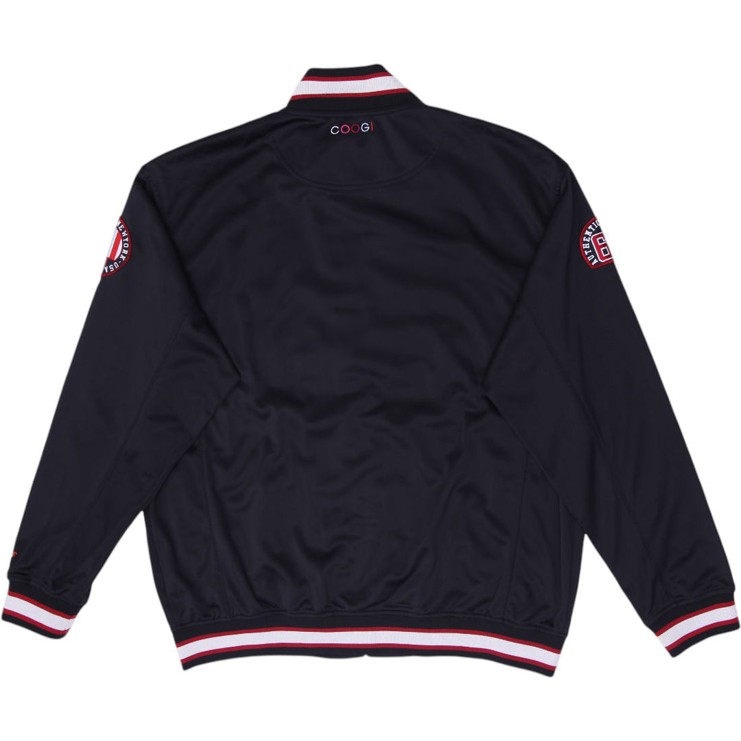 Vintage Mens Coogi Australia 1969 Track Jacket Black Red Embroidered Size XXL