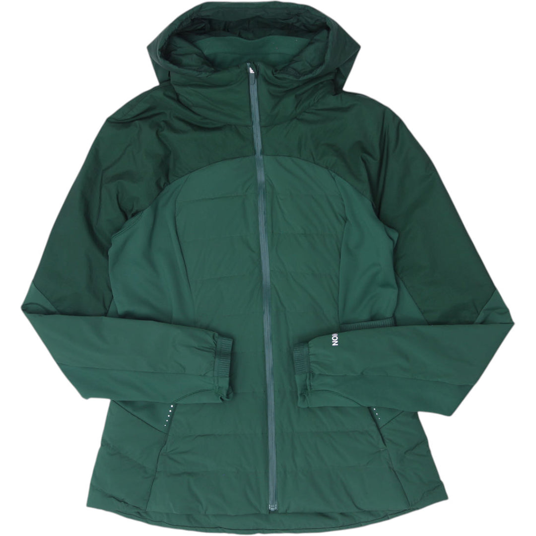 Ladies Lululemon Down For It All Hybrid Running Hooded Puffer Jacket Size 10