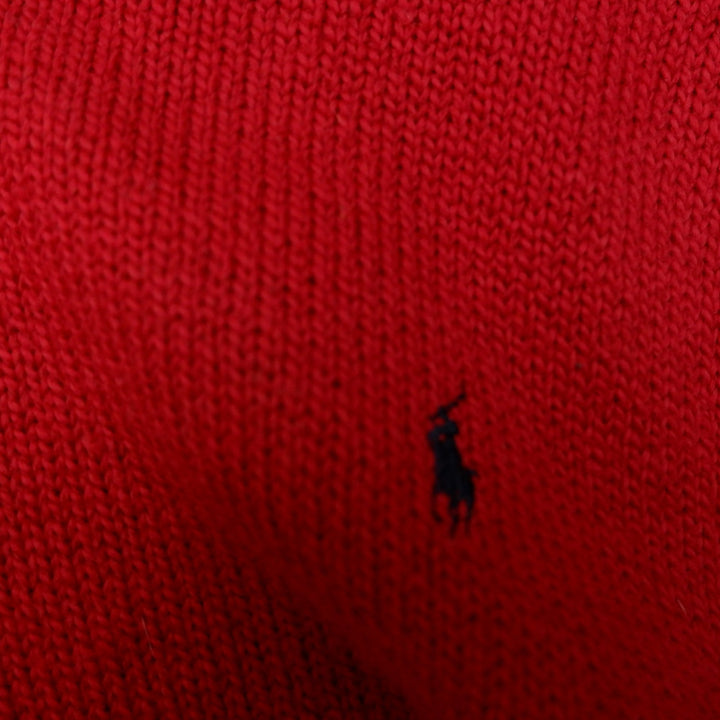 Mens Polo Ralph Lauren Knitted 100% Cotton Sweater Red Knit Classic Cotton