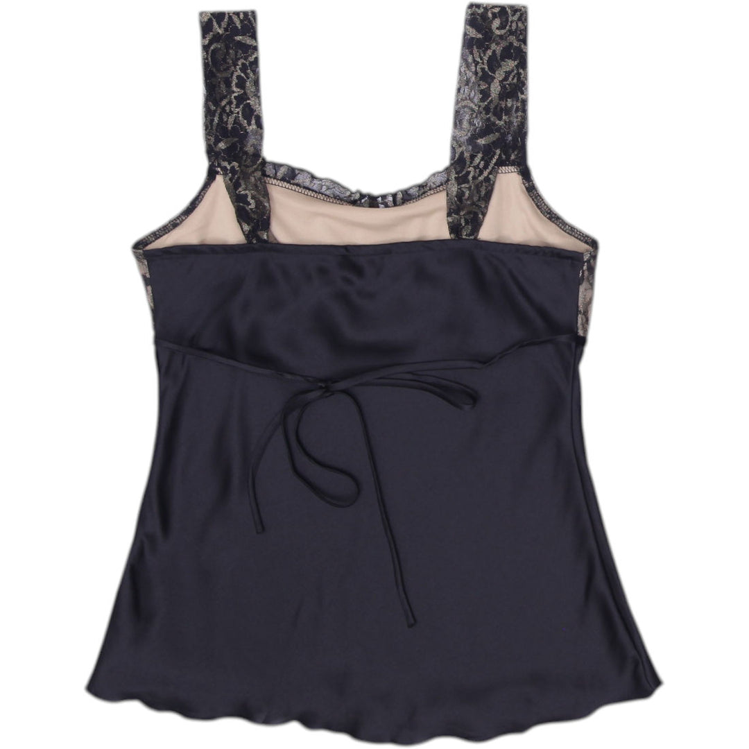 Y2K Ladies BCX Camisole Lace Sheer Elegant Top Size L