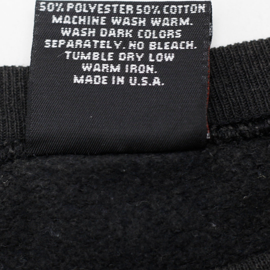Vintage Mens Harley Davidson Sweatshirt Black Graphic Fleece 1991