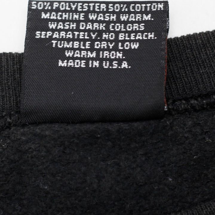 Vintage Mens Harley Davidson Sweatshirt Black Graphic Fleece 1991