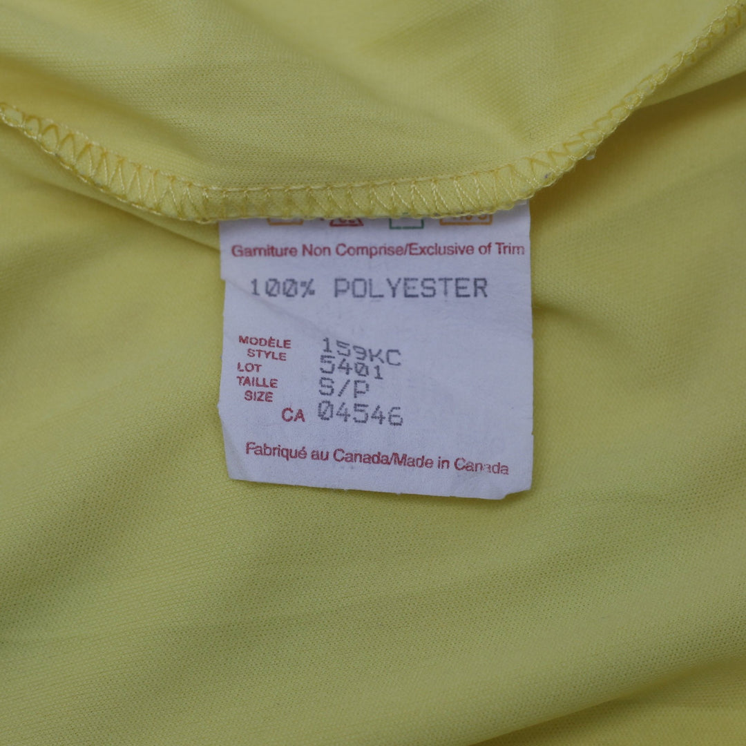 Y2K Ladies Suzy Shier Suzy Shier Tropical Hibiscus Mesh Overlay Dress Yellow S