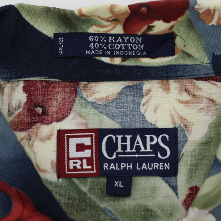 Mens Chaps Ralph Lauren Floral Hawaiian Shirt Size XL