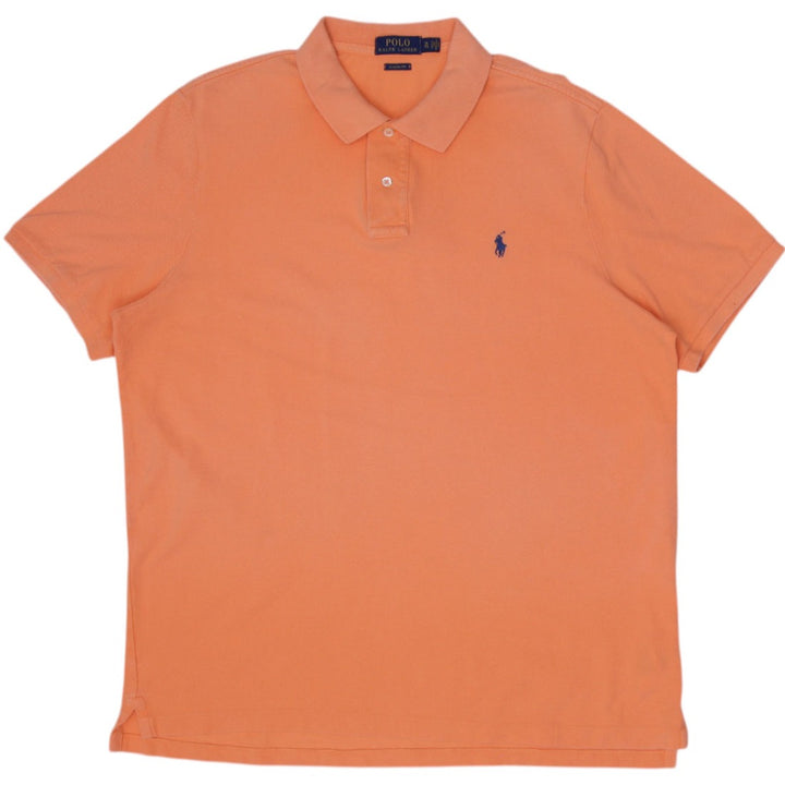 Mens Ralph Lauren Polo T-Shirt Orange Short Sleeve Classic Size XL