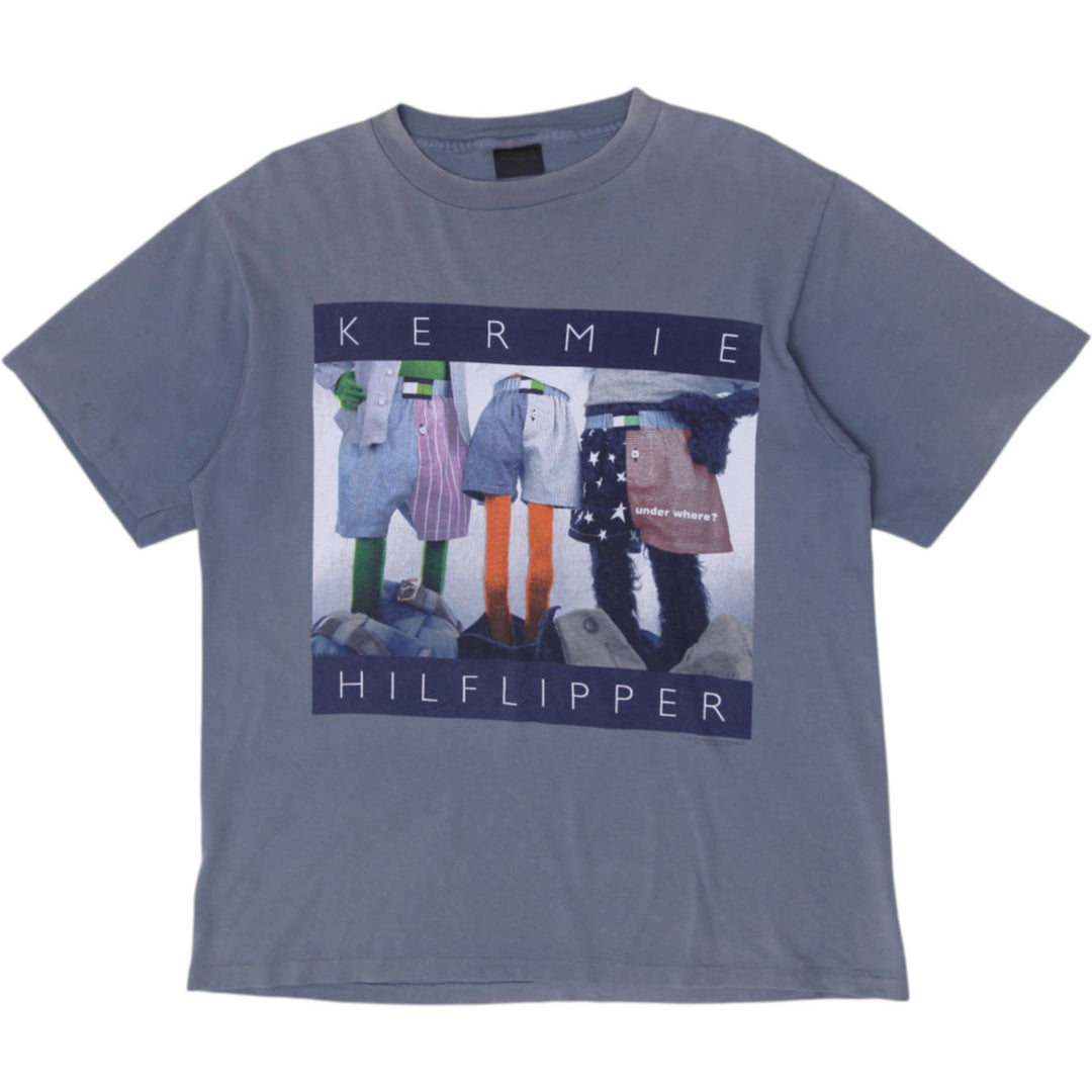 Vintage 90s Kermit Muppets Tommy Hilfiger Parody T-Shirt Size XL