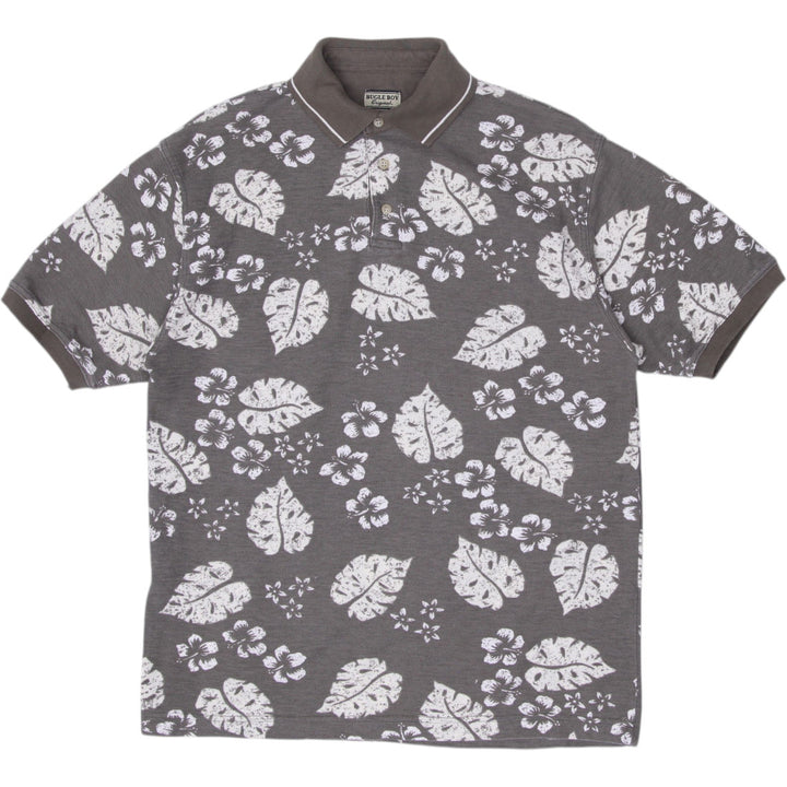 Mens Bugle Boy Floral Pattern Casual Polo Shirt Size M