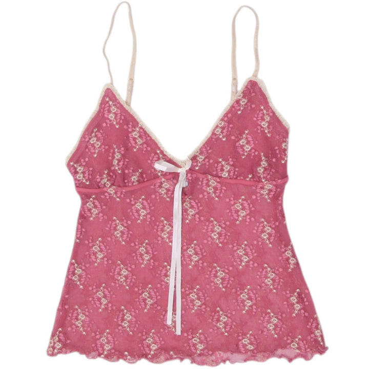Y2K Ladies Eberjey Sheer Mesh Cami Top Size S-M