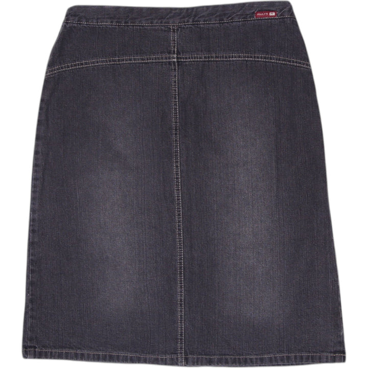 Y2K Ladies Rulys Lace Up Denim Midi Skirt Size S