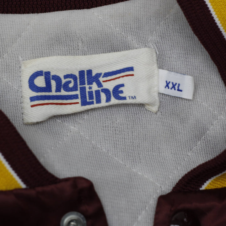 Vintage Chalk Line Washington Redskins Satin Bomber Jacket Maroon XXL | Migration_Jackets - Back View | Fashion Rerun